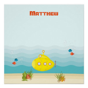 Deep Sea Yellow Submarine Poster