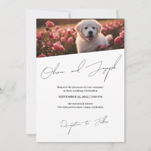 Deep simple and customizable script wedding invite