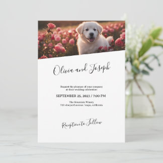 Deep simple and customizable script wedding invite