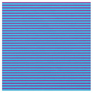 Deep Sky Blue and Purple Lines/Stripes Pattern Fabric
