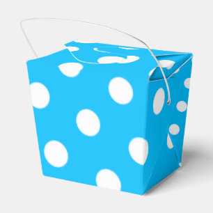 Deep Sky Blue and White Dots Favour Box