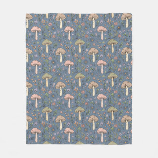 Deep Slate Gray Fungi | Cozy Neutral Housewarming Fleece Blanket