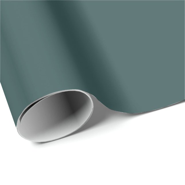 Deep Slate Green Solid Wrapping Paper (Roll Corner)