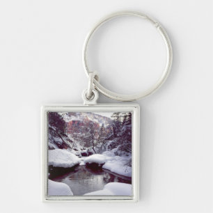 Deep snow at Middle Emerald Pools Key Ring