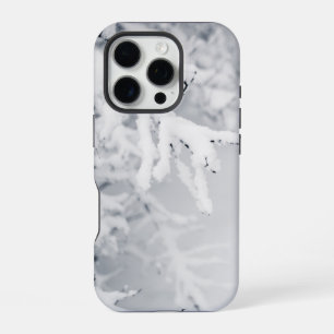 Deep Snow Falling Winter Background iPhone 16 Pro Case