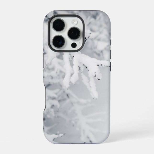 Deep Snow Falling Winter Background iPhone Case (Back)