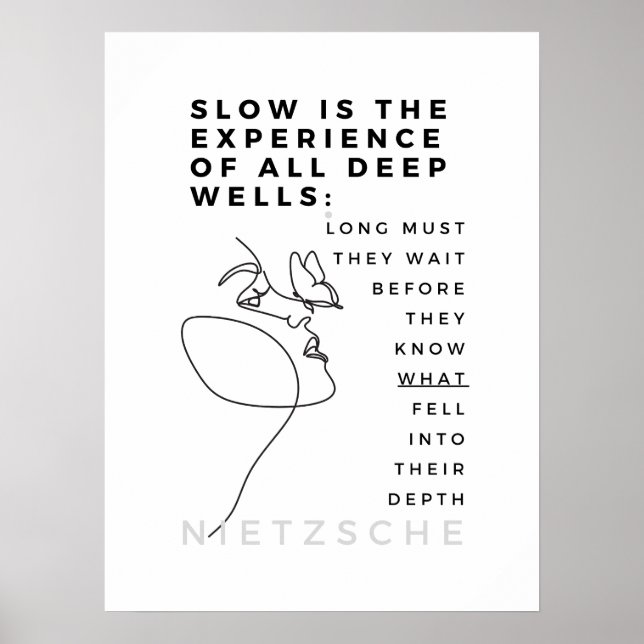 Deep Soul Introvert philosophy quote Nietzsche  Poster (Front)