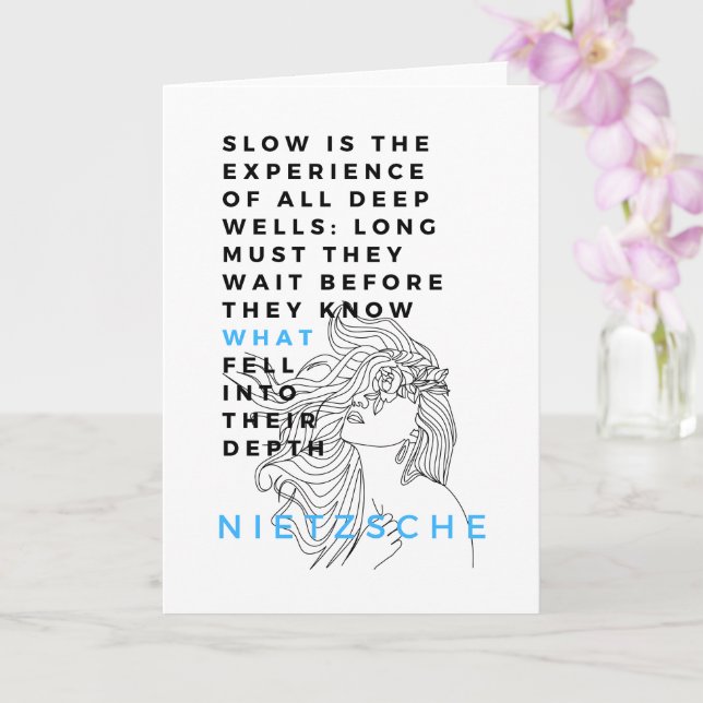 Deep Soul philosophy quote Nietzsche  Card (Orchid)