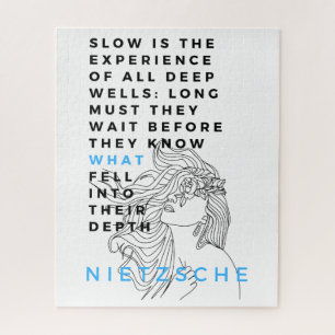 Deep Soul philosophy quote Nietzsche  Jigsaw Puzzle