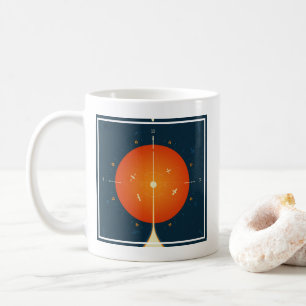 Deep Space Atomic Clock Poster, Orange Version. Coffee Mug