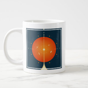 Deep Space Atomic Clock Poster, Orange Version. Large Coffee Mug