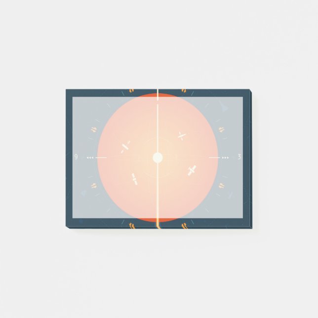 Deep Space Atomic Clock Poster, Orange Version. Post-it Notes (Front)