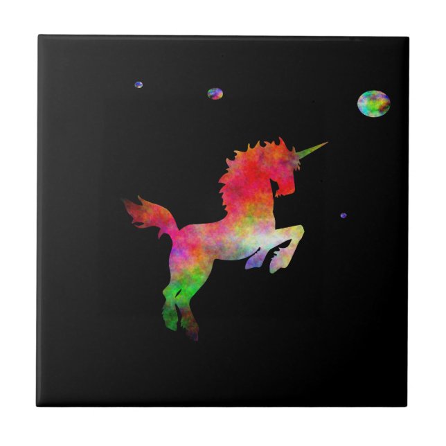 Deep Space Multi-hued Unicorn Tile (Front)