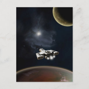 Deep Space - Science Fiction Battle Cruiser Postcard