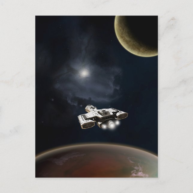 Deep Space - Science Fiction Battle Cruiser Postcard (Front)