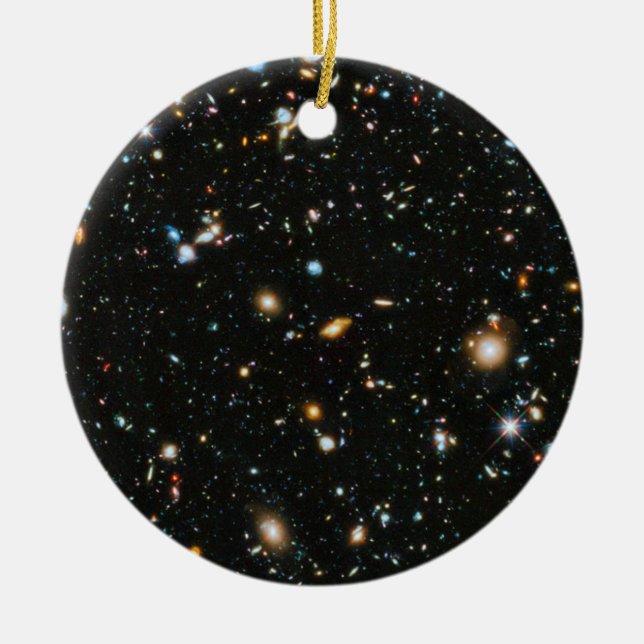 Deep Space Stars and Galaxies Ceramic Ornament (Front)