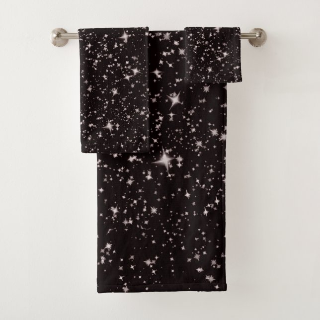 Deep space stars bath towel set (Insitu)