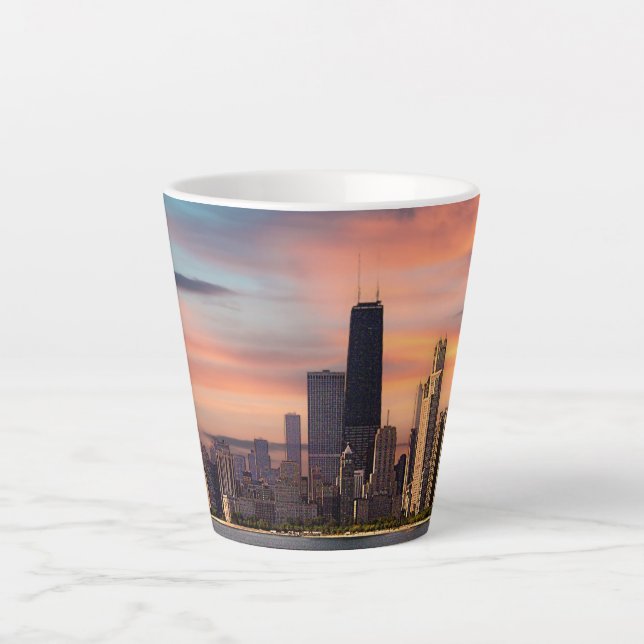 Deep Sunset Chicago Latte Mug (Front)
