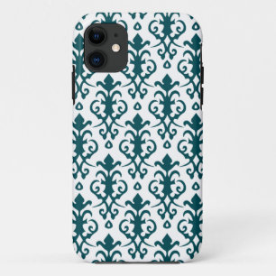 Deep Teal Damask iPhone 5 Case