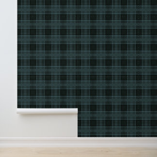 Deep Teal Plaid Tartan Wallpaper