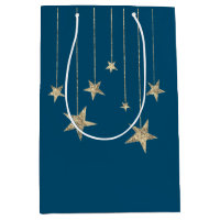 Deep Teal Silver Stars Wizard Gift Bag
