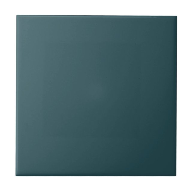 Deep Teal Solid Colour Ceramic Tile (Front)