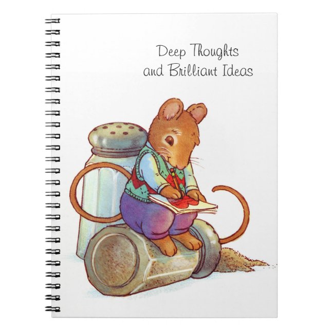 Deep Thoughts Writer Mouse Nifty Notebook (Front)