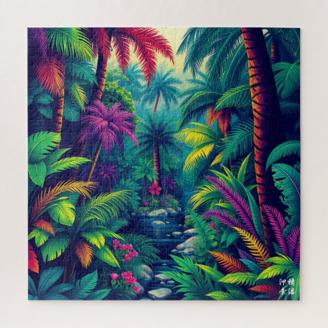 Deep Tropical Forest Jigsaw Puzzle (Vertical)