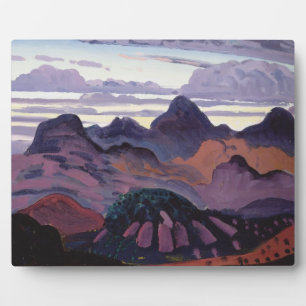Deep Twilight, Pyrenees, c.1912-13 (oil on panel) Plaque