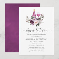 Deep Velvet Floral Bridal Shower Wine Tasting
