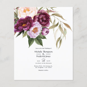 Deep Velvet Floral Wedding Flyer