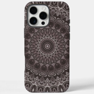 Deep Velvet Watercolor Mandala in Shades of Brown iPhone 16 Pro Max Case