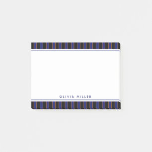 Deep Vintage Striped Blue Pattern Custom  Post-it Notes