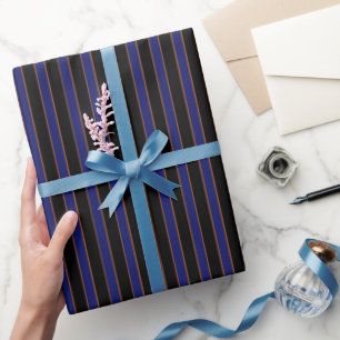 Deep Vintage Striped Pattern Wrapping Paper Roll