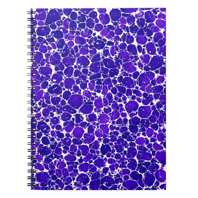 Deep Violet Pebble Marble Notebook (Front)
