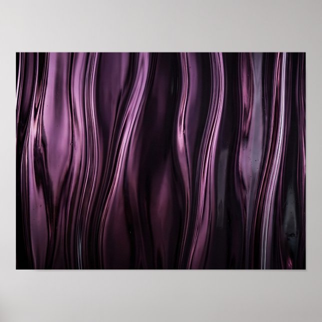 Deep Violet Rippled Glass Texture Wall Art (Front)