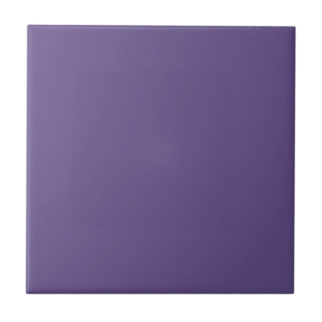 Deep Violet Solid Colour | #634e89 Ceramic Tile (Front)