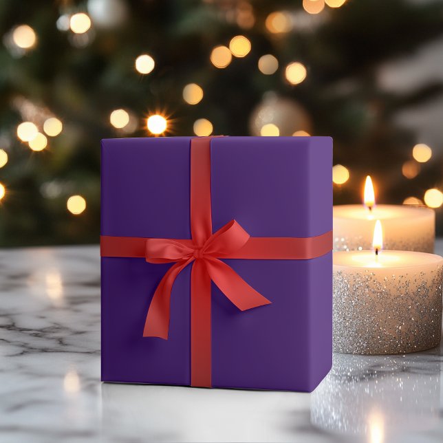 Deep Violet Solid Colour | Classic | Elegant Wrapping Paper (Creator Uploaded)