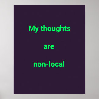 Deep Violet Turquoise Quantum Graphic Poster