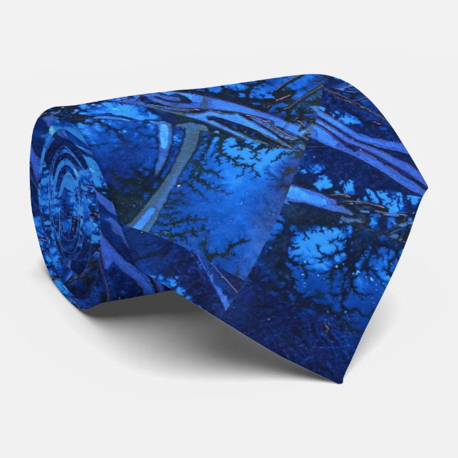 "Deep Water #3" Abstract Design Tie (Rolled)