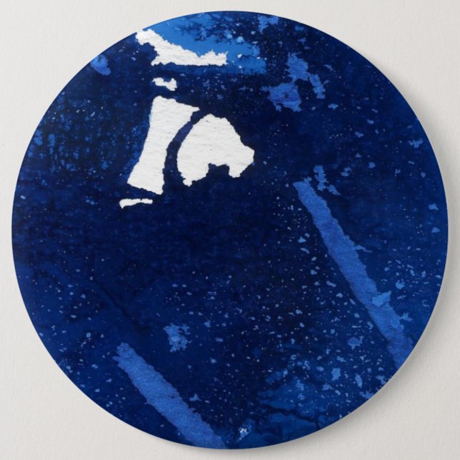 "Deep Water 4" Abstract Art Button (Front)