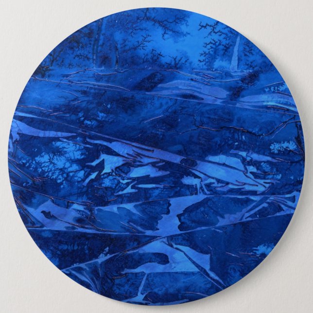 "Deep Water 5" Abstract Art Button (Front)