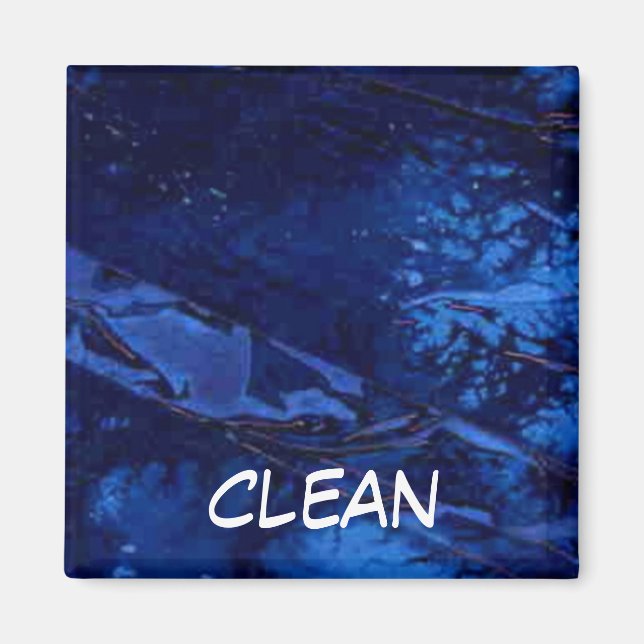 "Deep Water" Abstract Dishwasher Status Magnet (Front)