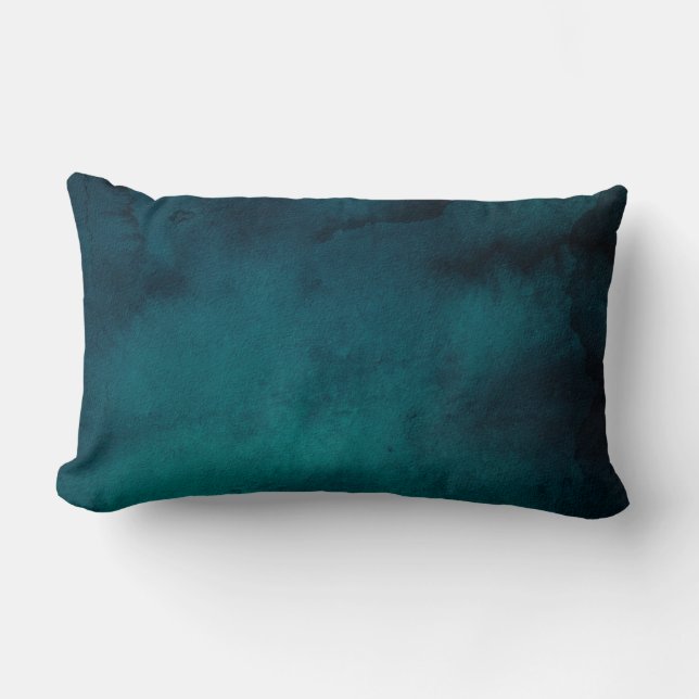 Deep Waters and Teal Lumbar Cushion (Front)