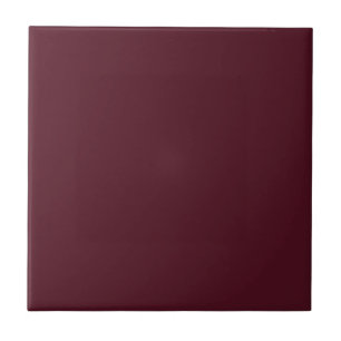 Deep Wine Magenta -- Dark Pink Solid Colour Ceramic Tile