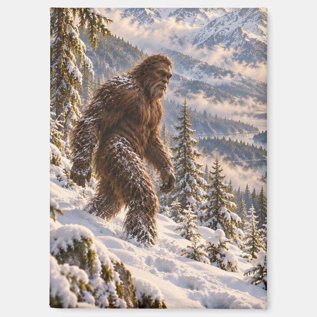 Deep Winter Bigfoot Magnet (Front)