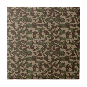 Deep Wood Camouflage   Ceramic Tile