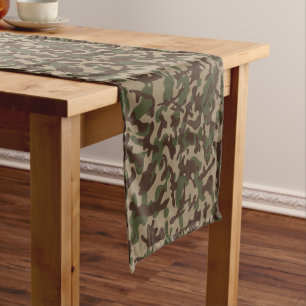 Deep Wood Camouflage  Long Table Runner