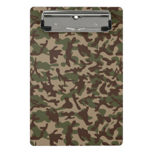 Deep Wood Camouflage Mini Clipboard