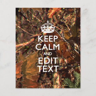 Deep Woods Camo Fall Keep Calm Your Text Flyer